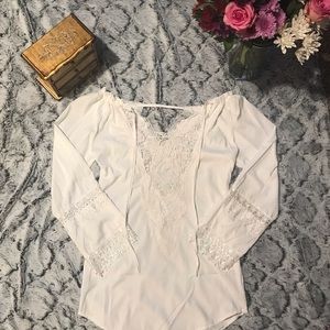 White lace bikini coverup